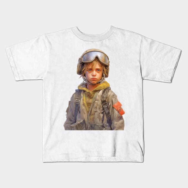 Innocent Valor: The Courageous Journey of a Young Soldier Kids T-Shirt by Unboxed Mind of J.A.Y LLC 